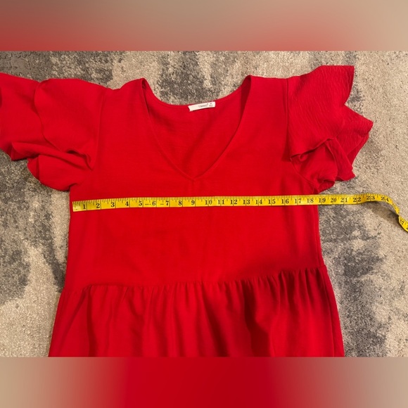 Timing Red Apparel Ruffle Dress - Picture 5 of 6